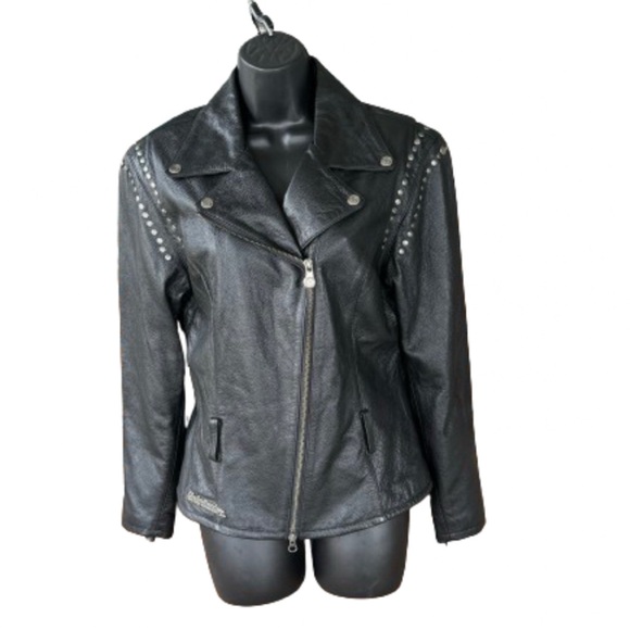Harley-Davidson Jackets & Blazers - Harley Davidson Women’s Black Studded Leather jacket Size Medium